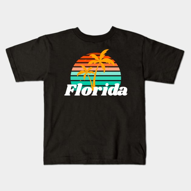 Florida Beaches Kids T-Shirt by Screamingcat